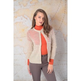 Jachetă bej ajourată