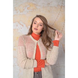 Jachetă bej ajourată