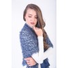 Bolero albastru ajourat 