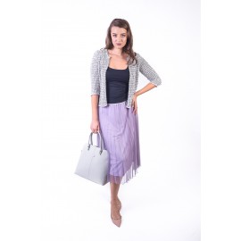 Jachetă tweed bicoloră