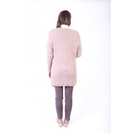 Cardigan roz pudră elasticizat