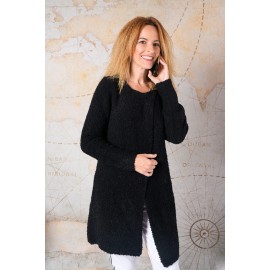 Cardigan negru bucle cu capse