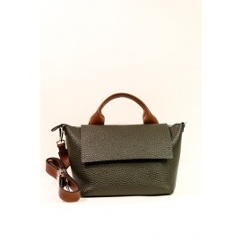 Geantă de piele cu baretă pe umăr și mâner