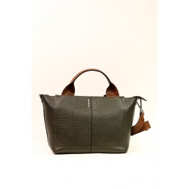 Geantă de piele cu baretă pe umăr și mâner