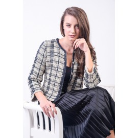 Jachetă tweed carou