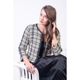 Jachetă tweed carou