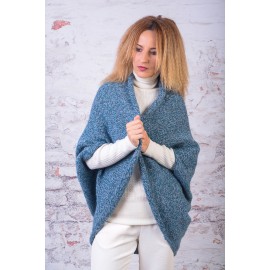 Vestă de lână turquise