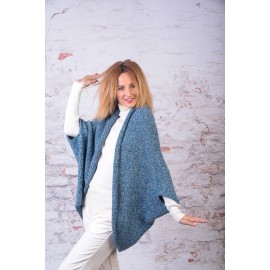 Vestă de lână turquise